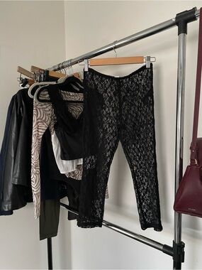 3/$15 Urban Outfitters Black Lace capris
